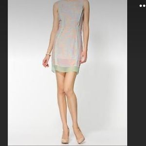 Line And Dot Pastel Anthropologie Fully Lined Sleeveless Silk Dress